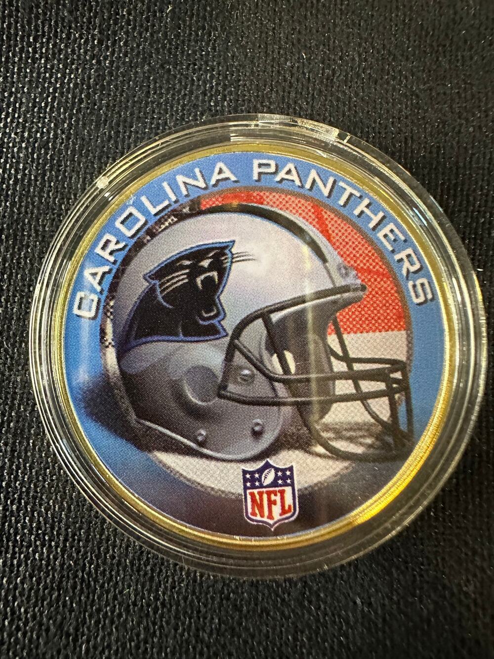 Old School Carolina Panthers Helmet Collectible Coin NFL Football Fan Gift